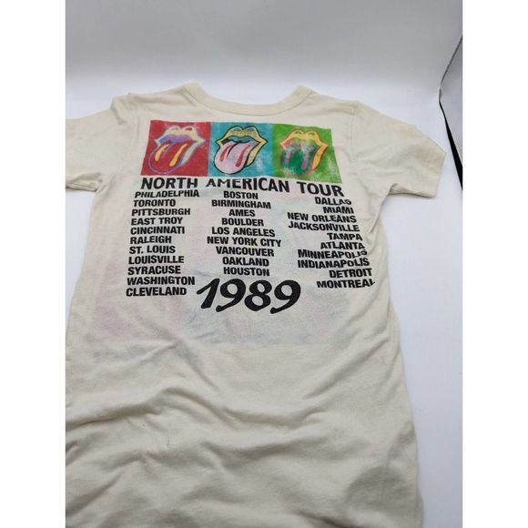 Rolling Stones 1989 North American Tour T Shirt Women's L Made In the USA - Picture 2 of 8
